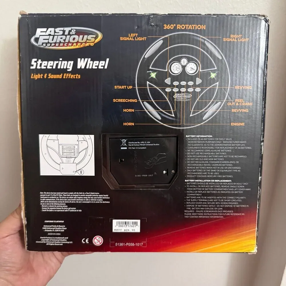 Fast and furious steering wheel toy with sounds and lights